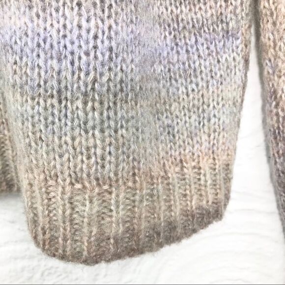 Something Navy Muted Striped Lavender Sweater - Picture 10 of 11